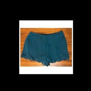 *SOLD* NWT Lauren Conrad Teal Scallop Shorts